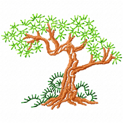 Flowers And Tree Embroidery Design 9